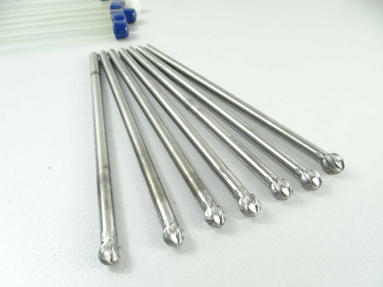 Lot of 7 Solid Carbide Backdraft Ball Nose End Mills - MACHINING EQUIPMENT