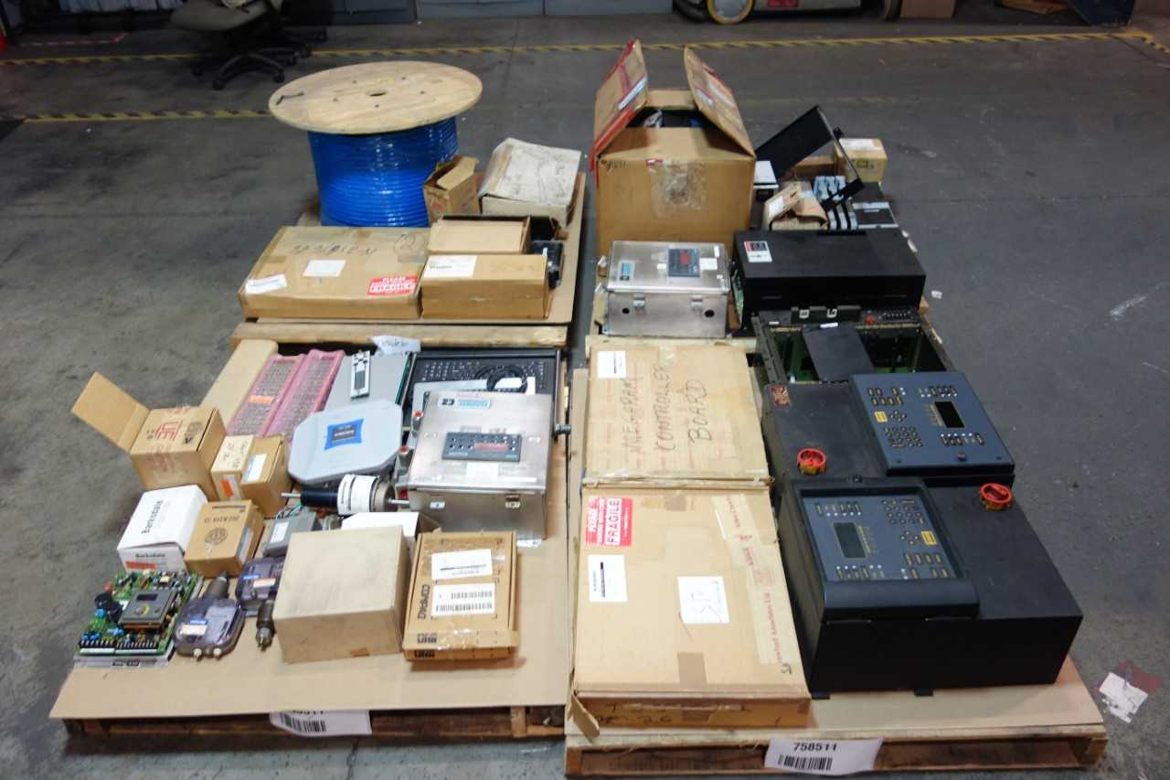 4 PALLETS OF ASSORTED ELECTRICAL AUTOMATION, CONTROL MODULES, DRIVES, MODULES, CIRCUIT BOARDS AND ACCESSORIES - ELECTRICAL COMPONENTS