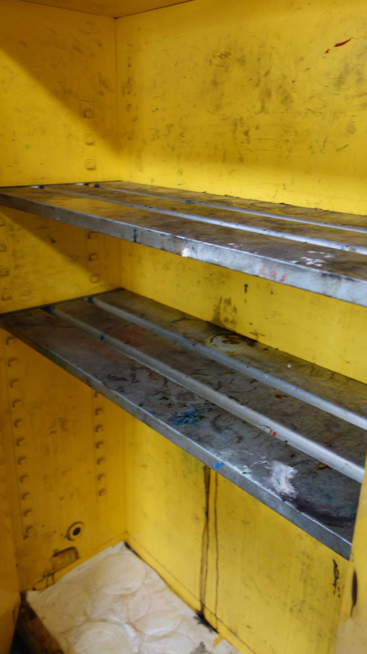CONTENTS OF CAGE - RIGGING EQUIPMENT, CABINETS, RACK - TOOL STORAGE