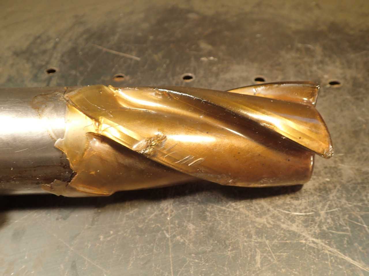 Putnam 2" Resharpened to 1.88" 4-Flute HSS End Mill: 3-3/4" LOC, 2" Shank, USA - MACHINE TOOLING