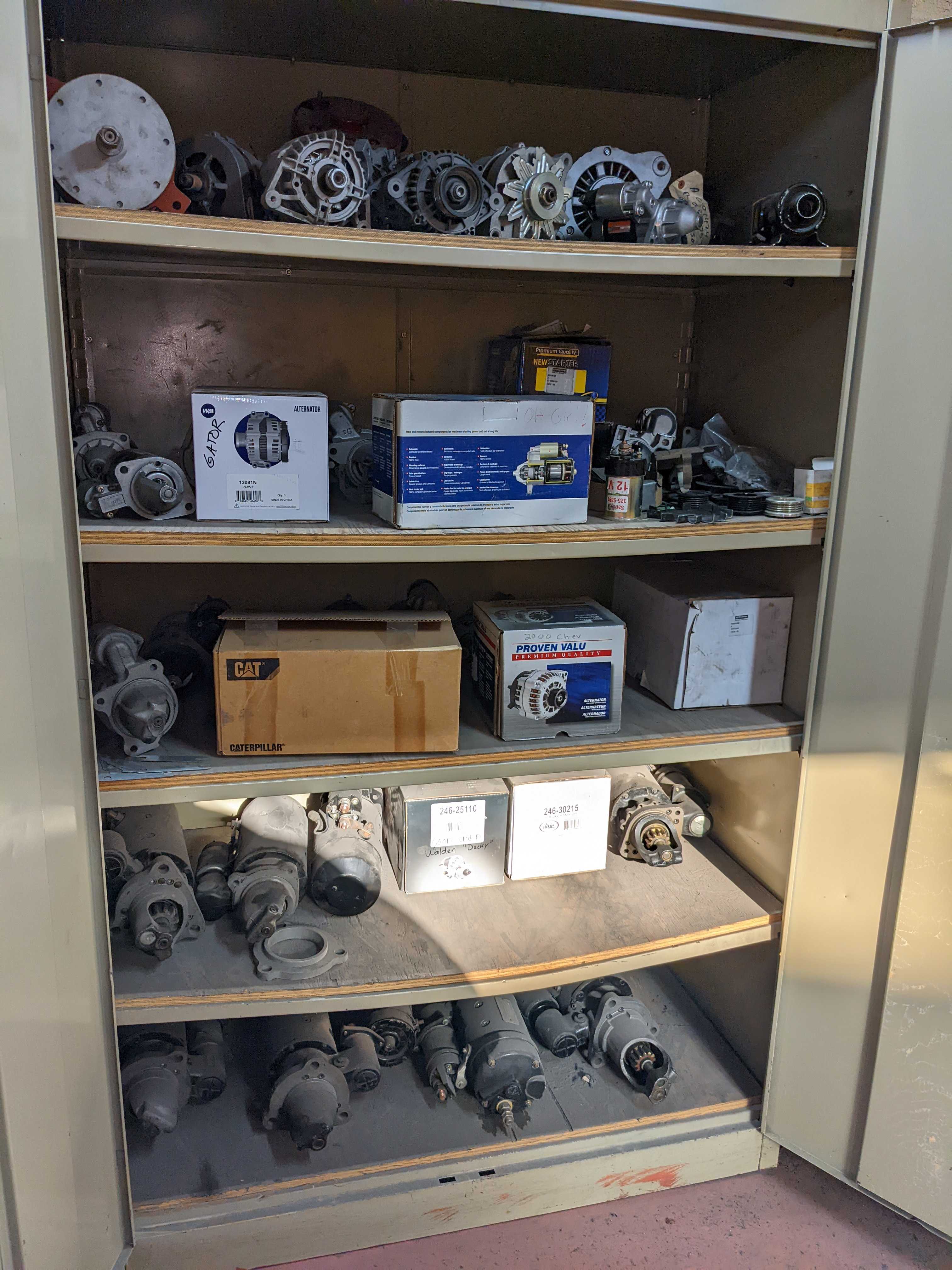 CONTENTS OF CABINET - INDUSTRIAL PARTS