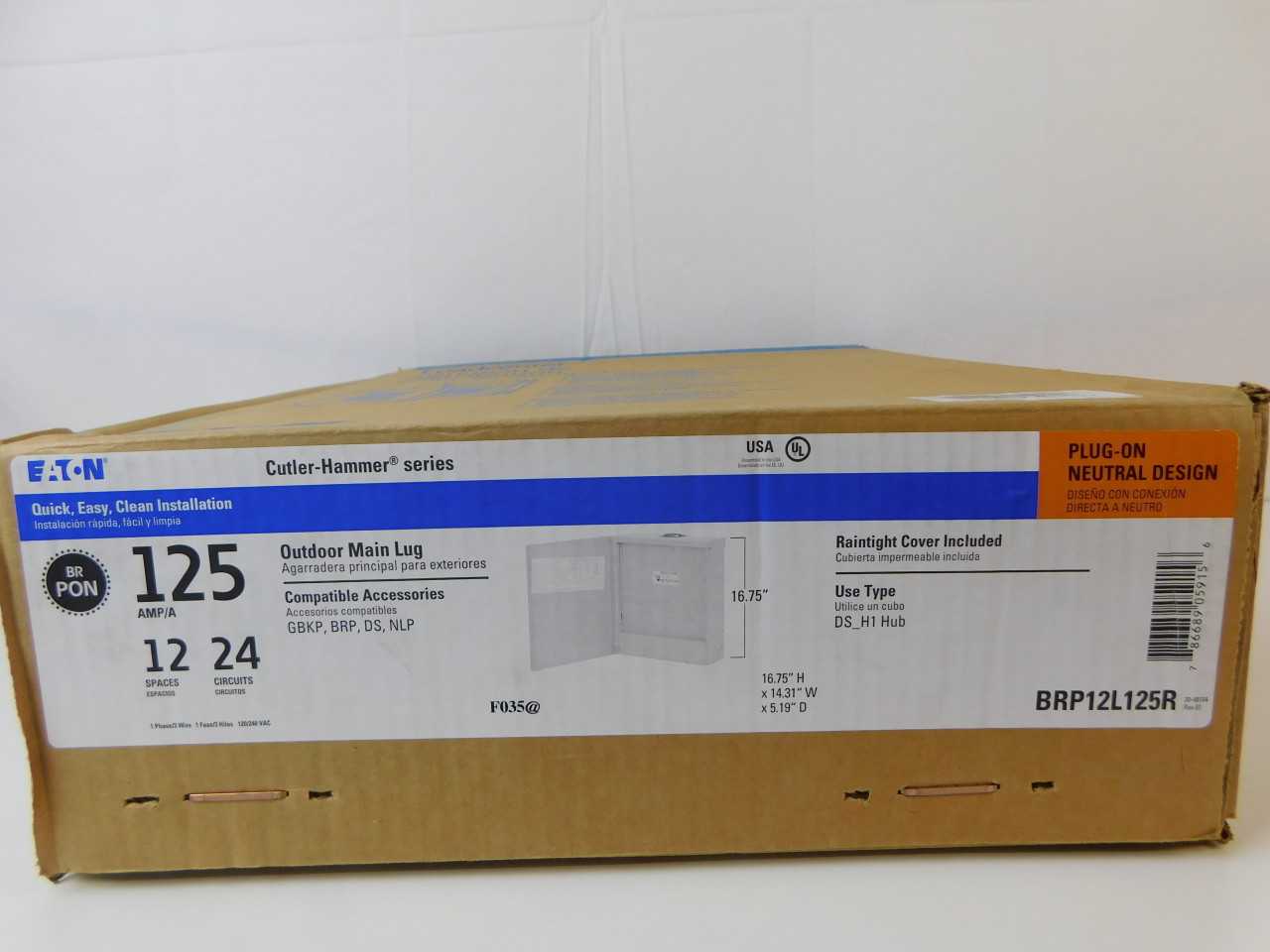 Quantity of 7x BRP12L125R Electrical Panel/Loadcenter/Switchboards - ELECTRICAL COMPONENTS Quantity of 7x BRP12L125R Electrical Panel/Loadcenter/Switchboards - ELECTRICAL COMPONENTS