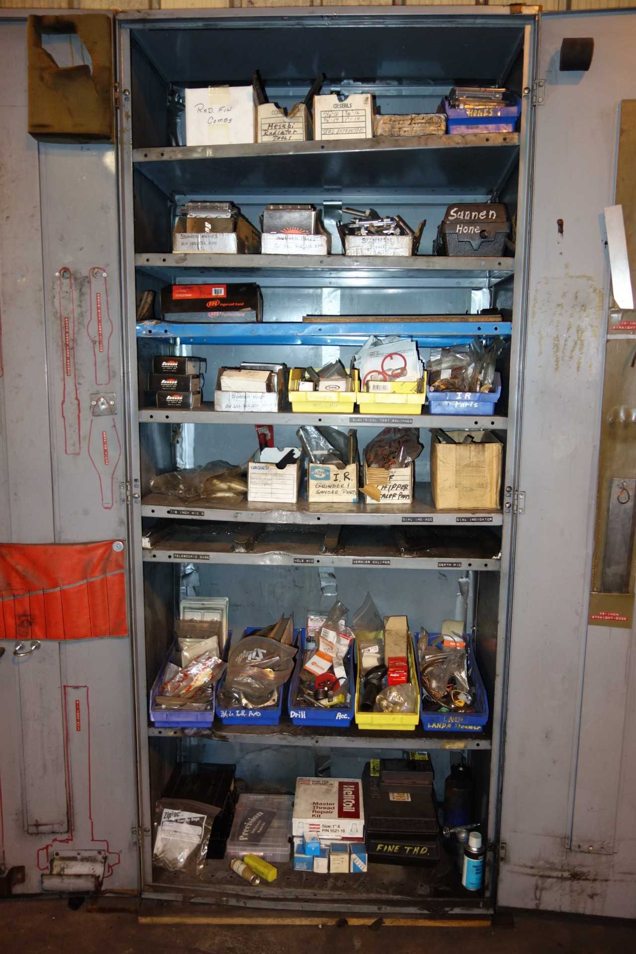 CONTENTS WITH CABINET, PNEUMATIC TOOL PARTS - TOOL STORAGE