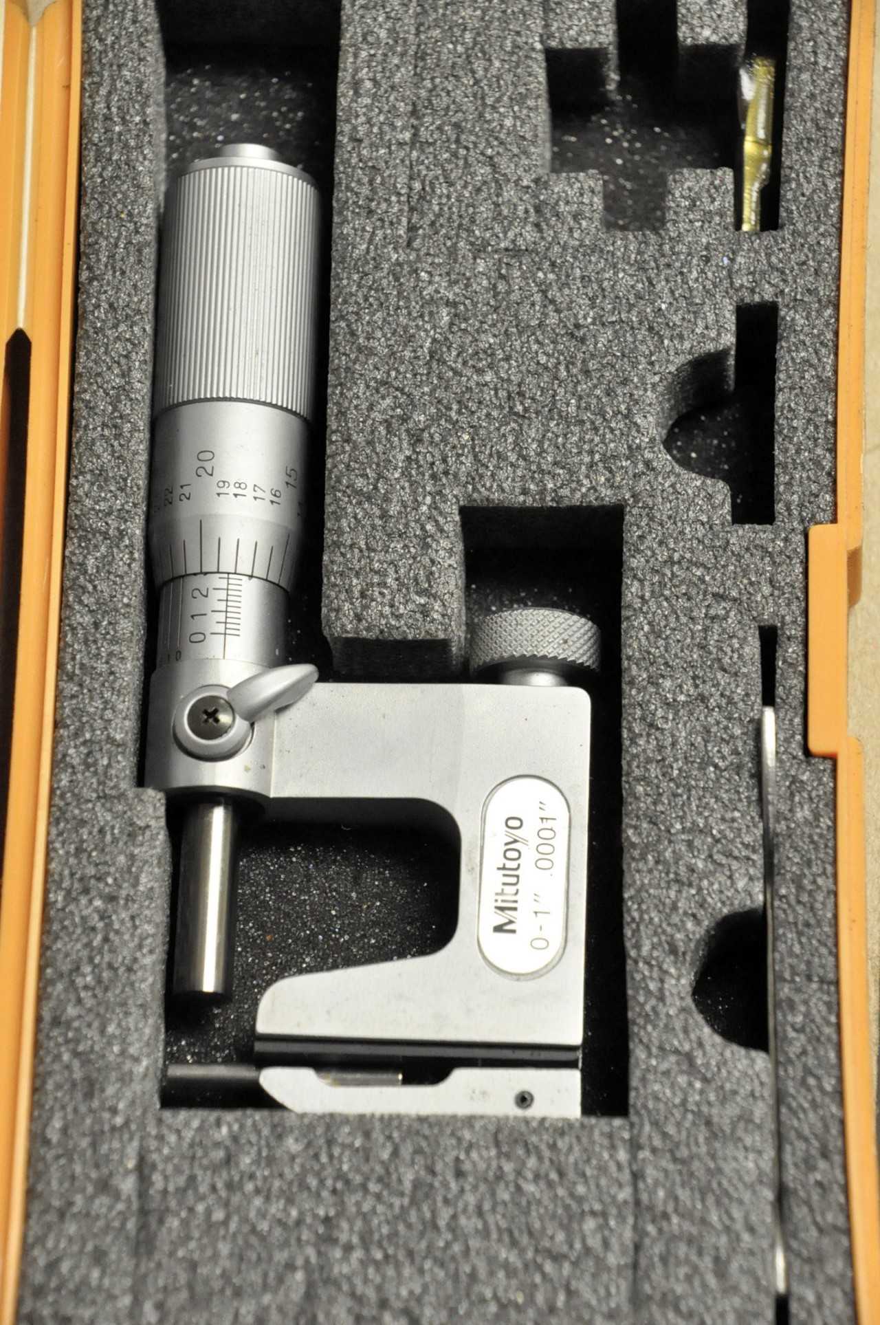 1 Mitutoyo and 1 Uni-Mike Anvil Micrometers with Cases - ELECTRIC POWER TOOLS