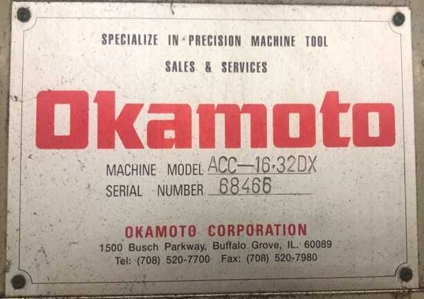 Okamoto ACC-16 32DX Surface Grinder - SURFACE GRINDERS
