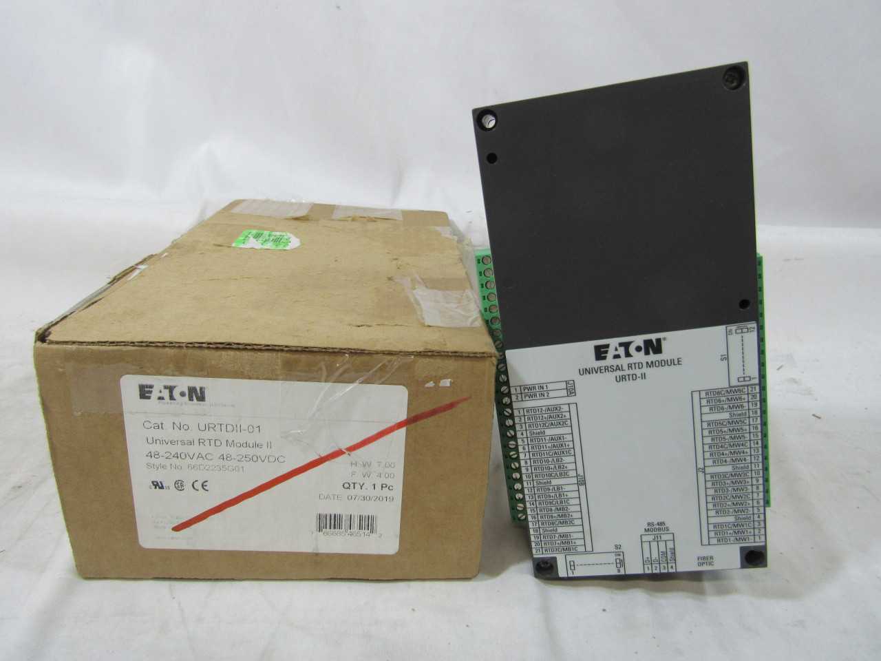 (1) Eaton URTII-01 PLC I/O Module Universal RTD Module 48-240VAC, 48-250VDC - AUTOMATION & CONTROLS