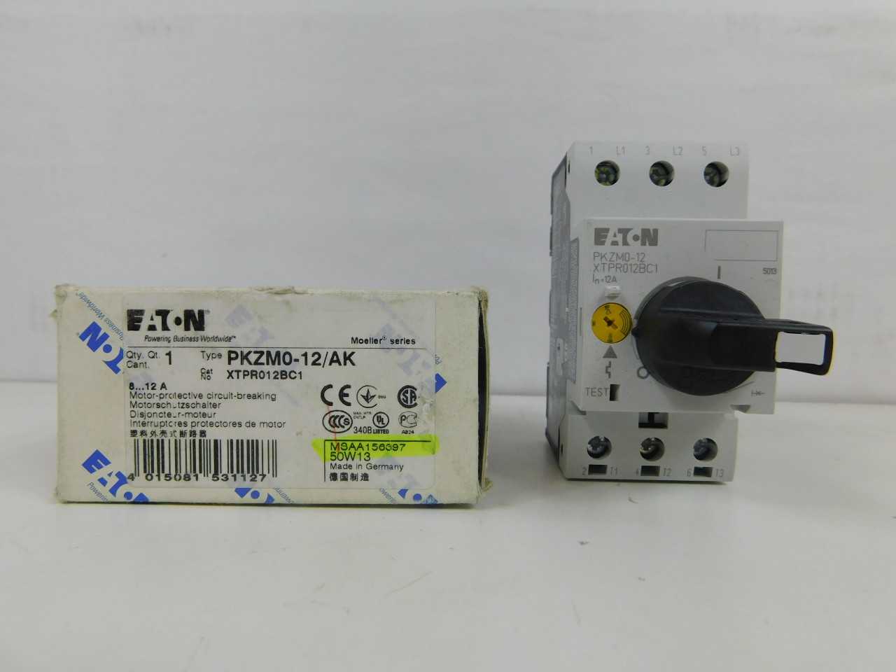 Quantity of 8x XTPR012BC1 MCP/Motor Circuit Protectors - ELECTRIC MOTORS