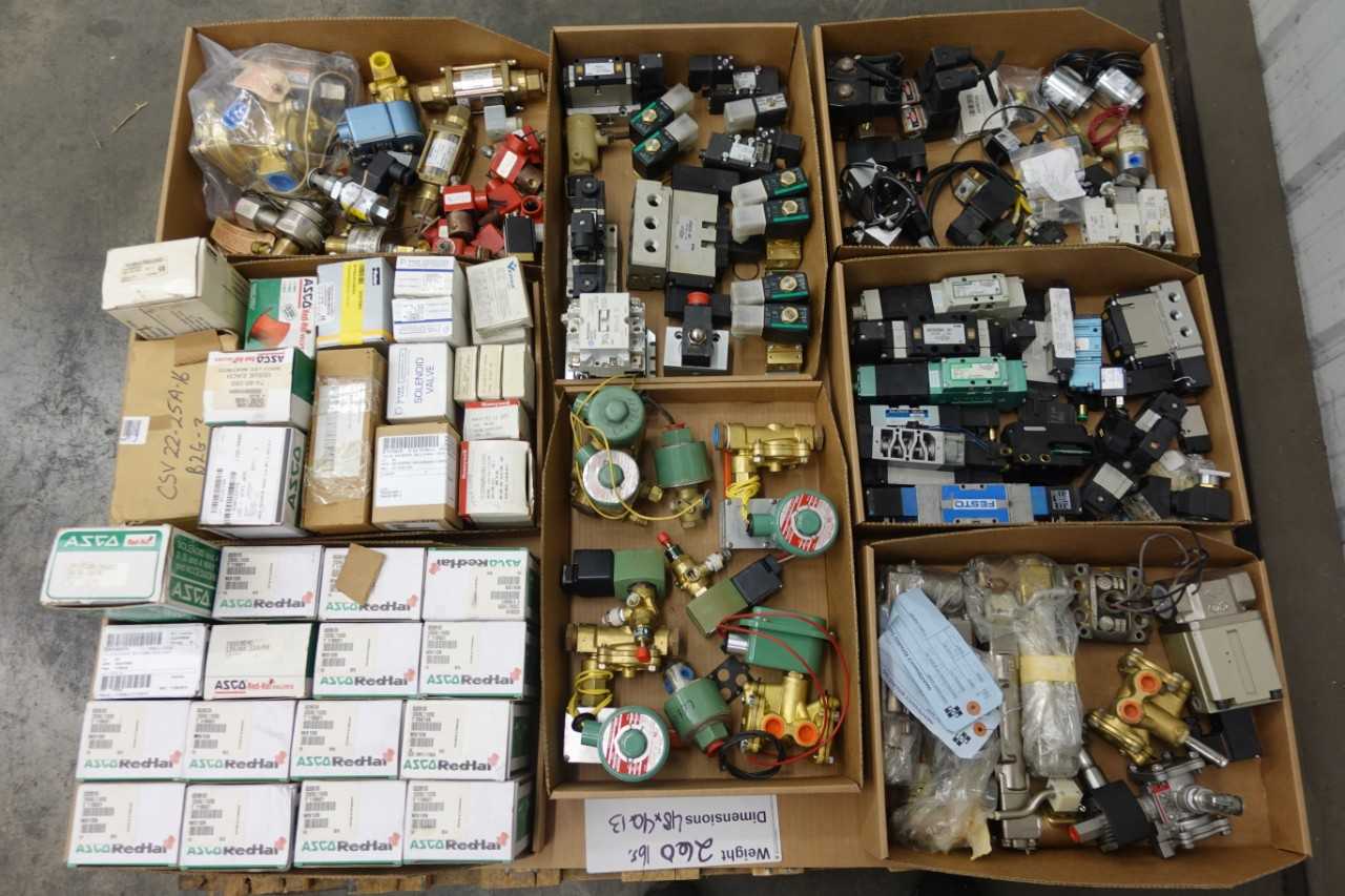 1 PALLET OF ASSORTED SOLENOID VALVES - SOLENOID VALVE