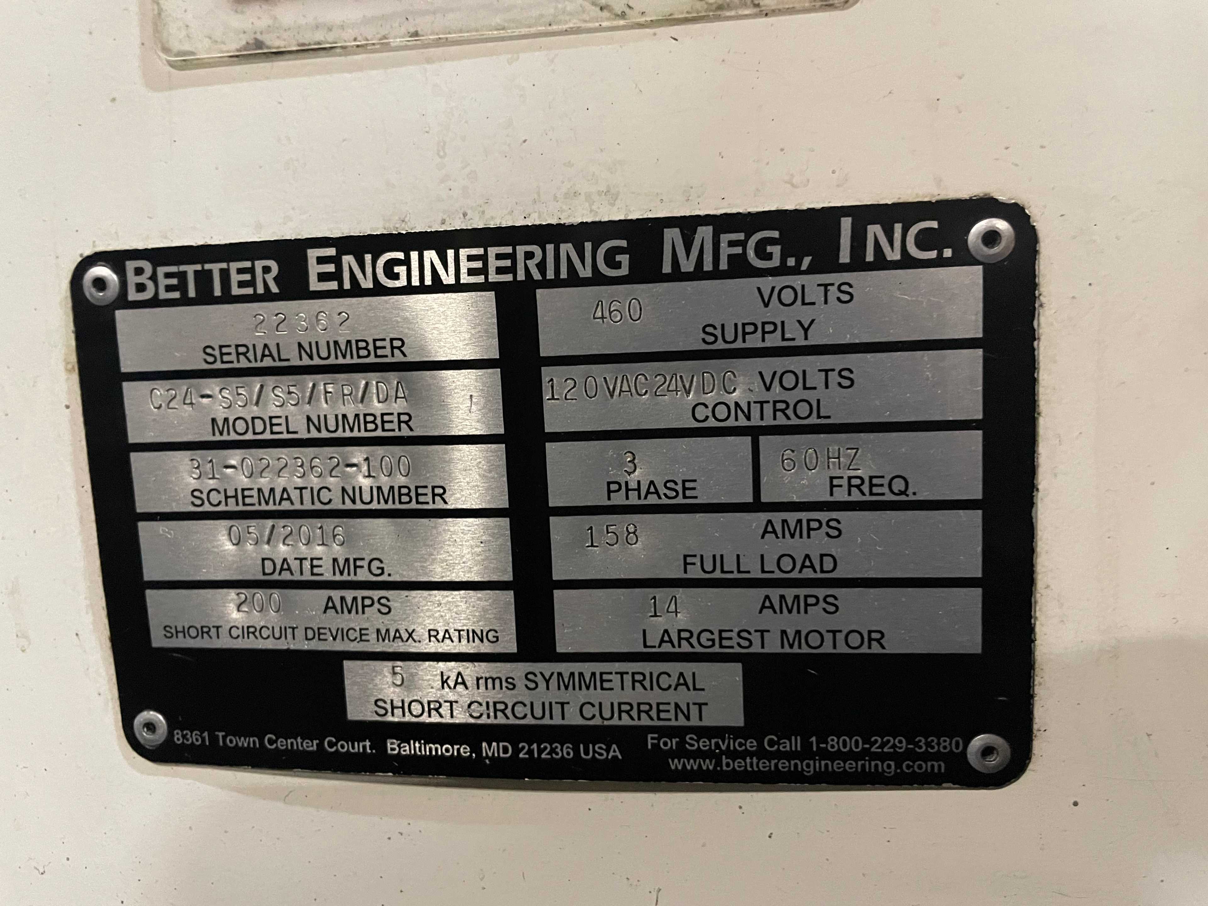 2016 Better Engineering 024-S5-S5-FR/DA Fixtured Parts Washer - PARTS WASHER