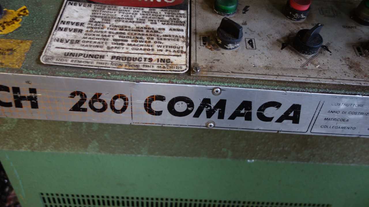 COMACA CH260 UNIPUNCH HYDRAULIC CORNER NOTCHING MACHINE - NOTCHING MACHINES