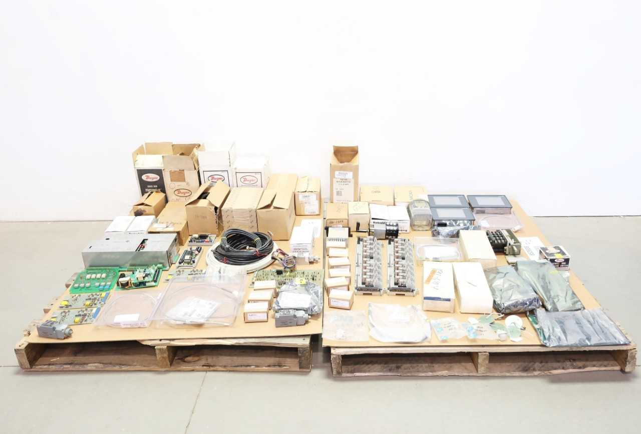 2 PALLETS OF PCBS, SENSORS, INTERFACES, CONTROLS - ELECTRICAL COMPONENTS