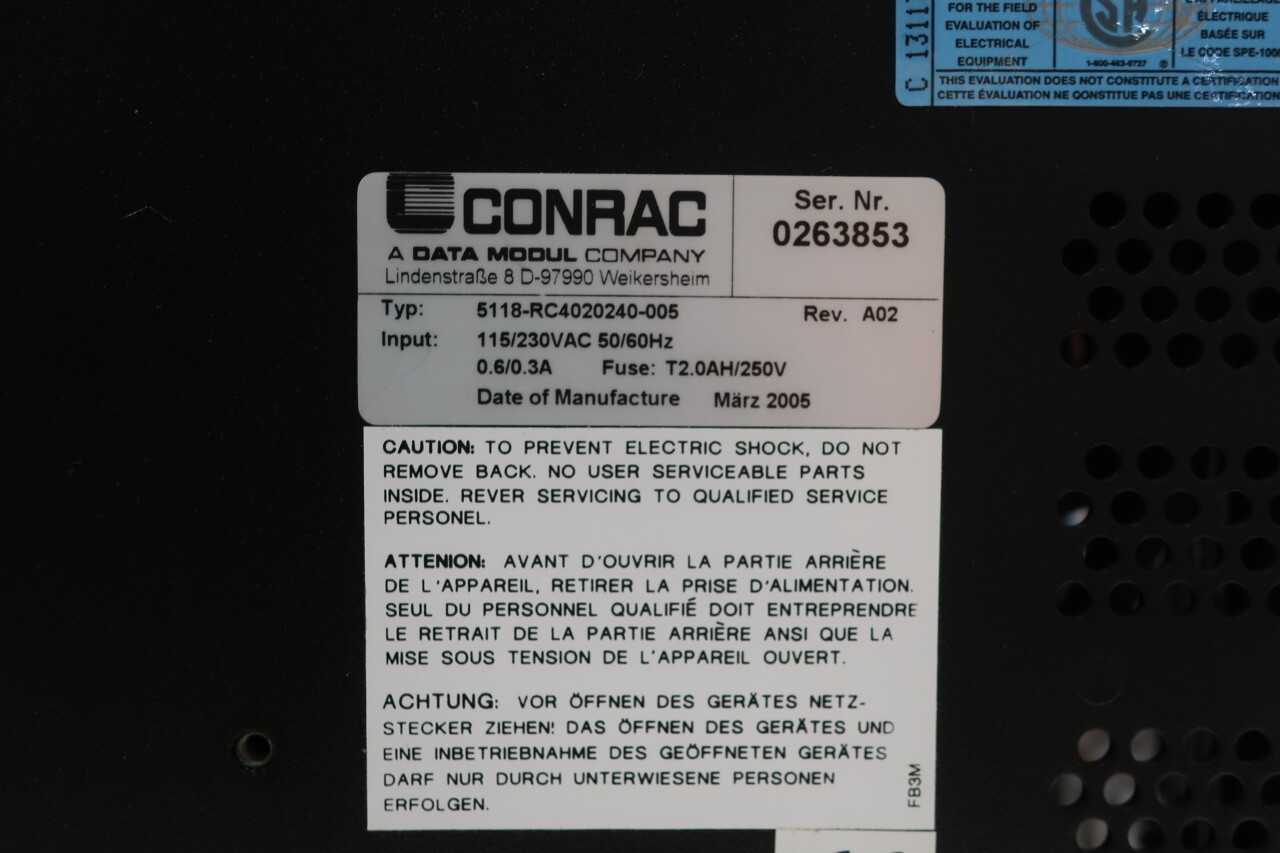 CONRAC 5118-RC4020240-005 LCD DISPLAY - HMIS & DISPLAYS