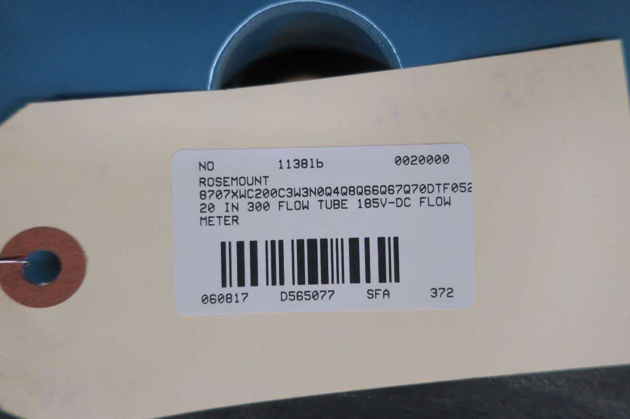 ROSEMOUNT 8707XWC200C3W3N0Q4Q8Q66Q67Q70DTF0521 20 IN 300 FLOW TUBE - FLOW METER
