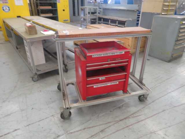 Craftsman Tool  Box and Aluminum Cart on Wheels - MISCELLANEOUS