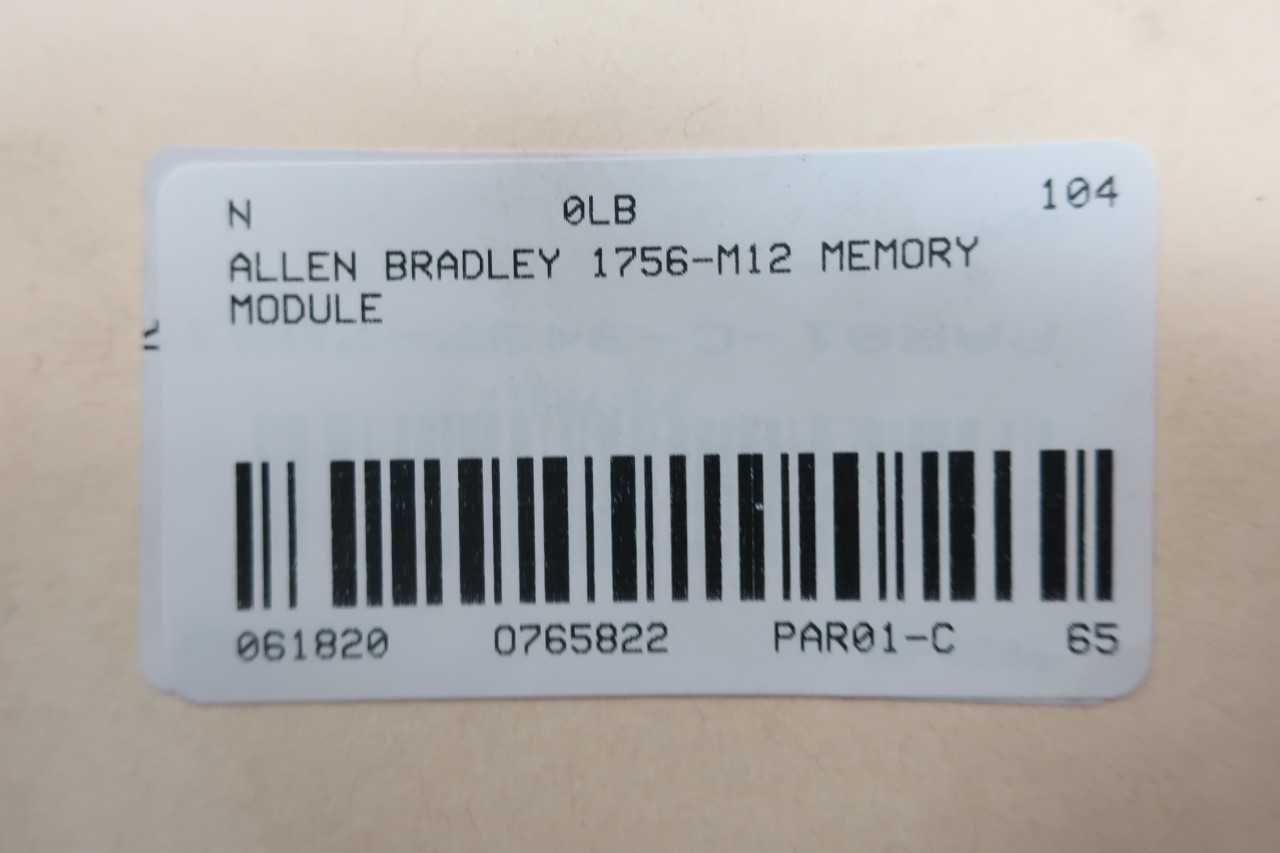 ALLEN BRADLEY 1756-M12 MEMORY MODULE SER A - AUTOMATION & CONTROLS
