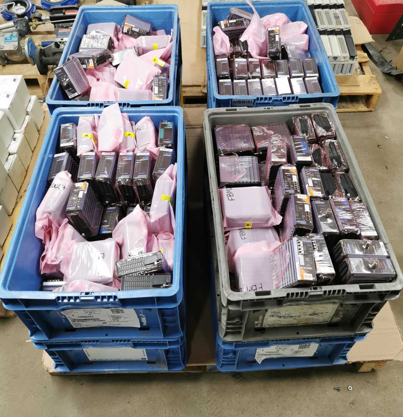 8 bins of Foxboro I/A Series PLC Modules - INDUSTRIAL PARTS