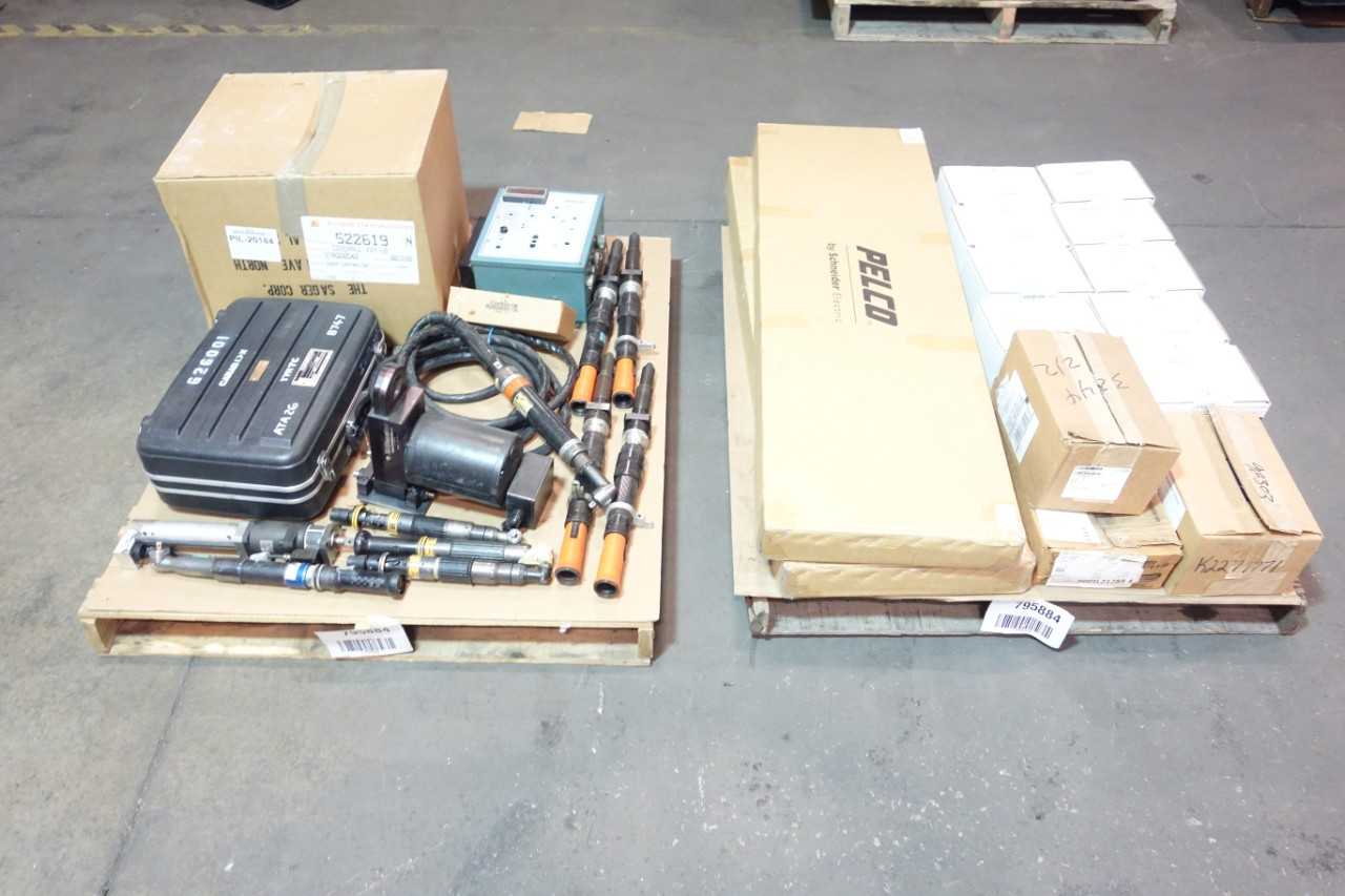 2 PALLETS OF ASSORTED TOOLS AND MISCELLANEOUS SUPPLIES - HAND TOOLS