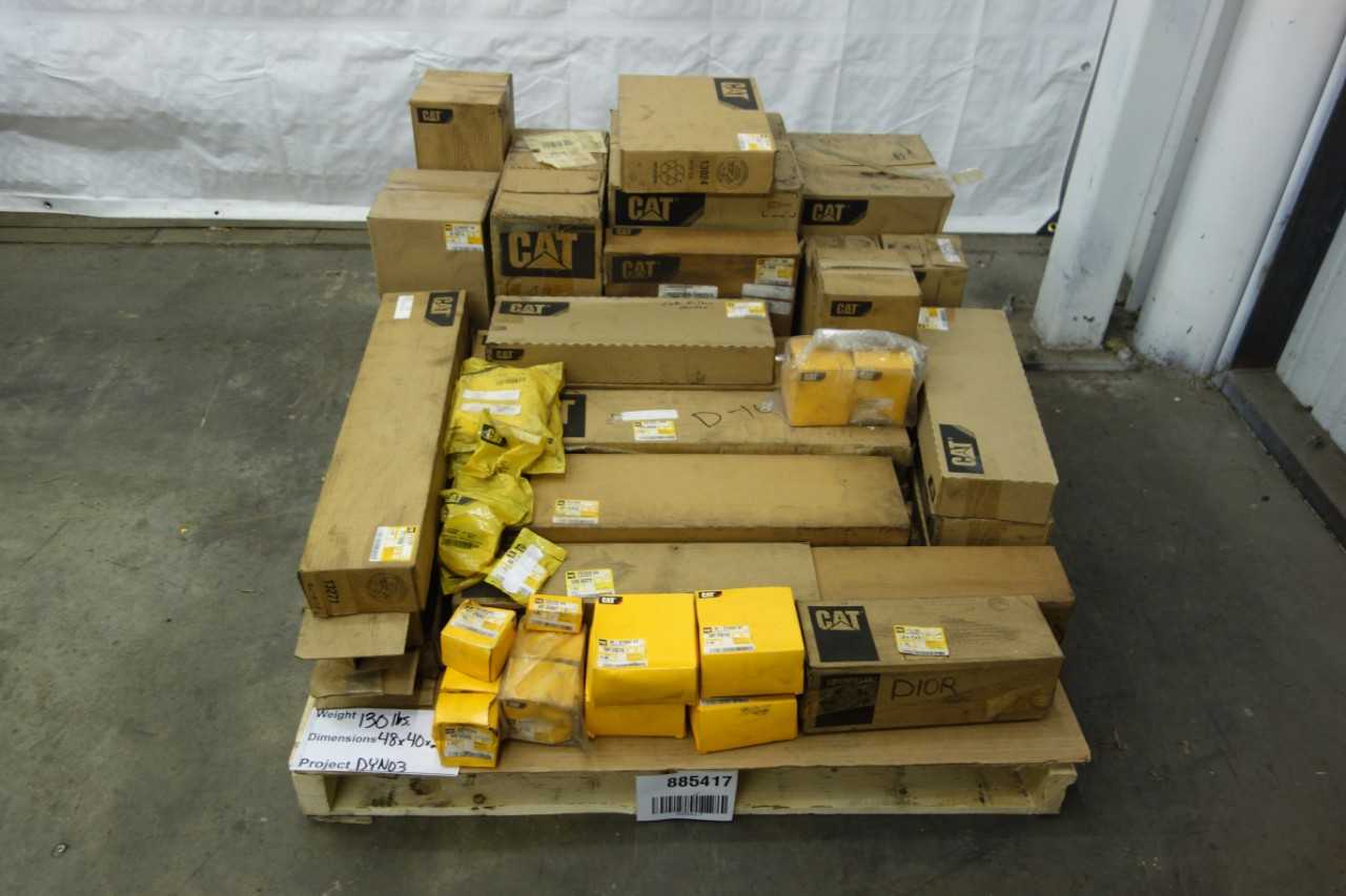 PALLET OF ASSORTED CAT HEAVY EQUIPMENT REPLACEMENT PARTS - CONSTRUCTION