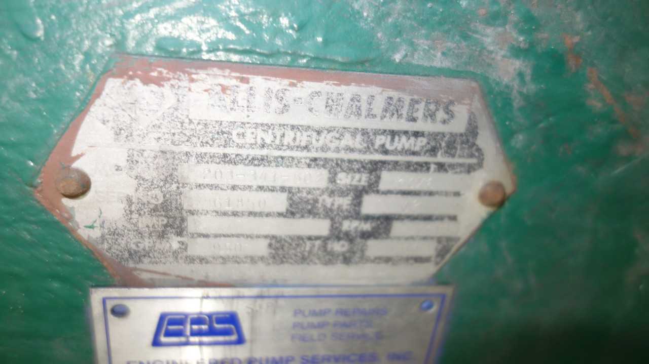 ALLIS CHALMERS 203-341-502 10X6 SPLIT CASE CENTRIFUGAL PUMP - CENTRIFUGAL PUMP