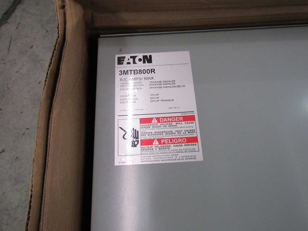 Pallet of 1x  Un-Used 3MTB800R Electrical Enclosure - ELECTRICAL PARTS