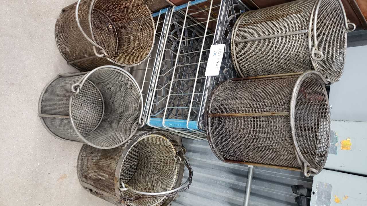 (5) Cleaning System Baskets & (2) Metal Crates - PLANT & FACILITY (5) Cleaning System Baskets & (2) Metal Crates - PLANT & FACILITY