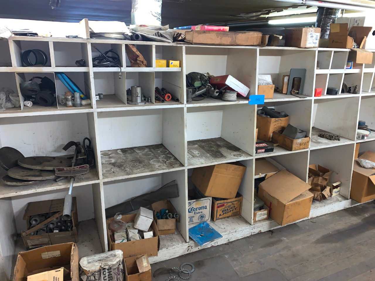 Large Shelving unit with all contents - INDUSTRIAL PARTS