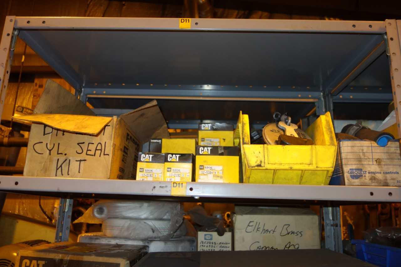 CONTENTS OF SHELVING, CAT HEAVY EQUIPMENT PARTS - SHELVING