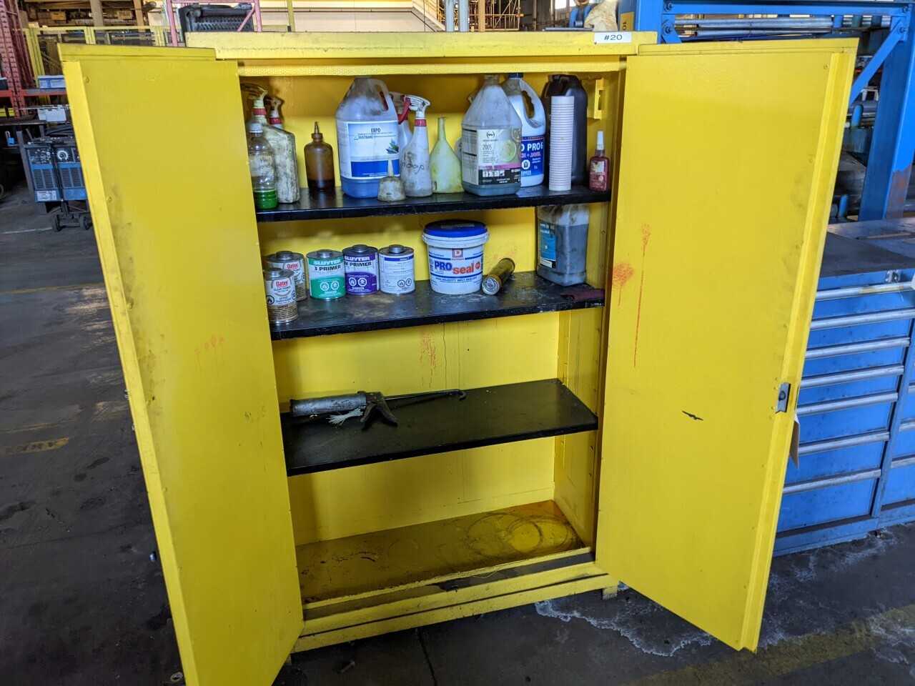 4 SHELF FLAMMABLE STORAGE CABINETS (CONTENTS NOT INCLUDED) - TOOL STORAGE