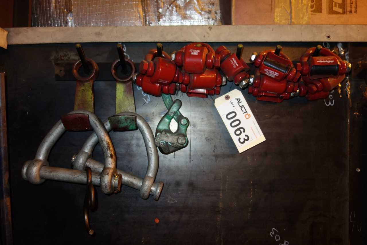 LOT OF ASSORTED CROSBY SLING-SAVER CLAMPS - LIFTING EQUIPMENT