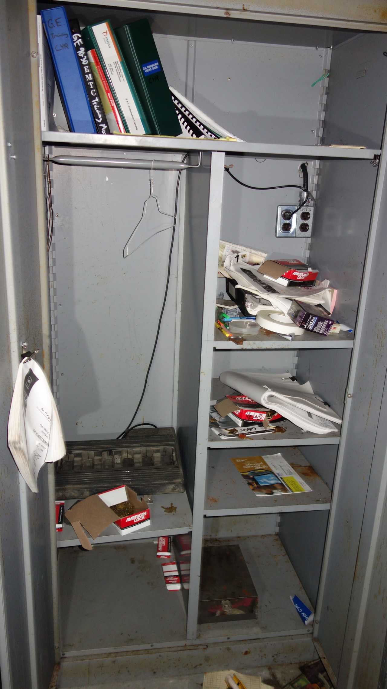 LOT OF METAL OFFICE FURNITURE WITH CONTENTS - PLANT & FACILITY