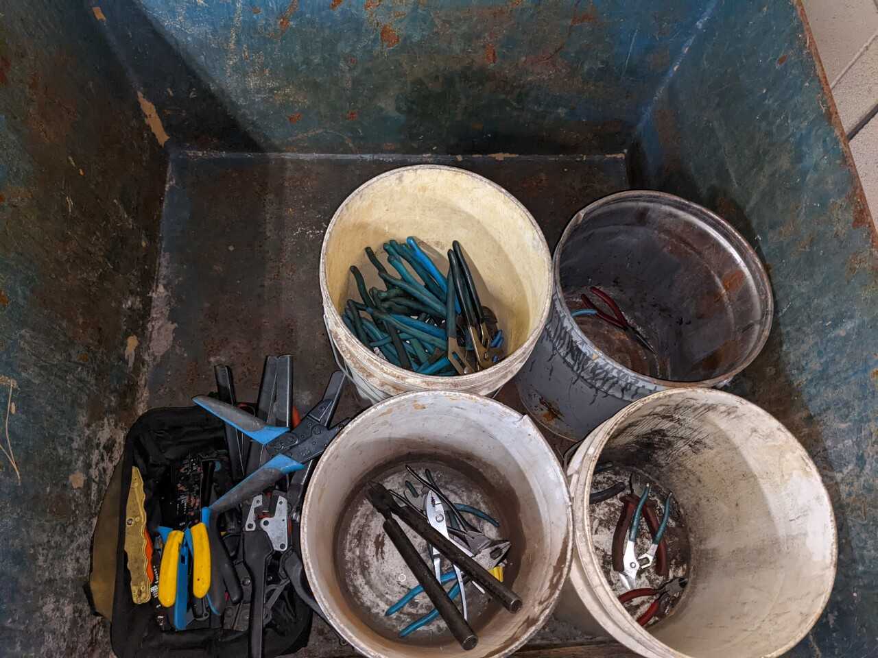 LOT OF ASSORTED TOOLS, PLIERS, CUTTERS, WRENCHES - HAND TOOLS
