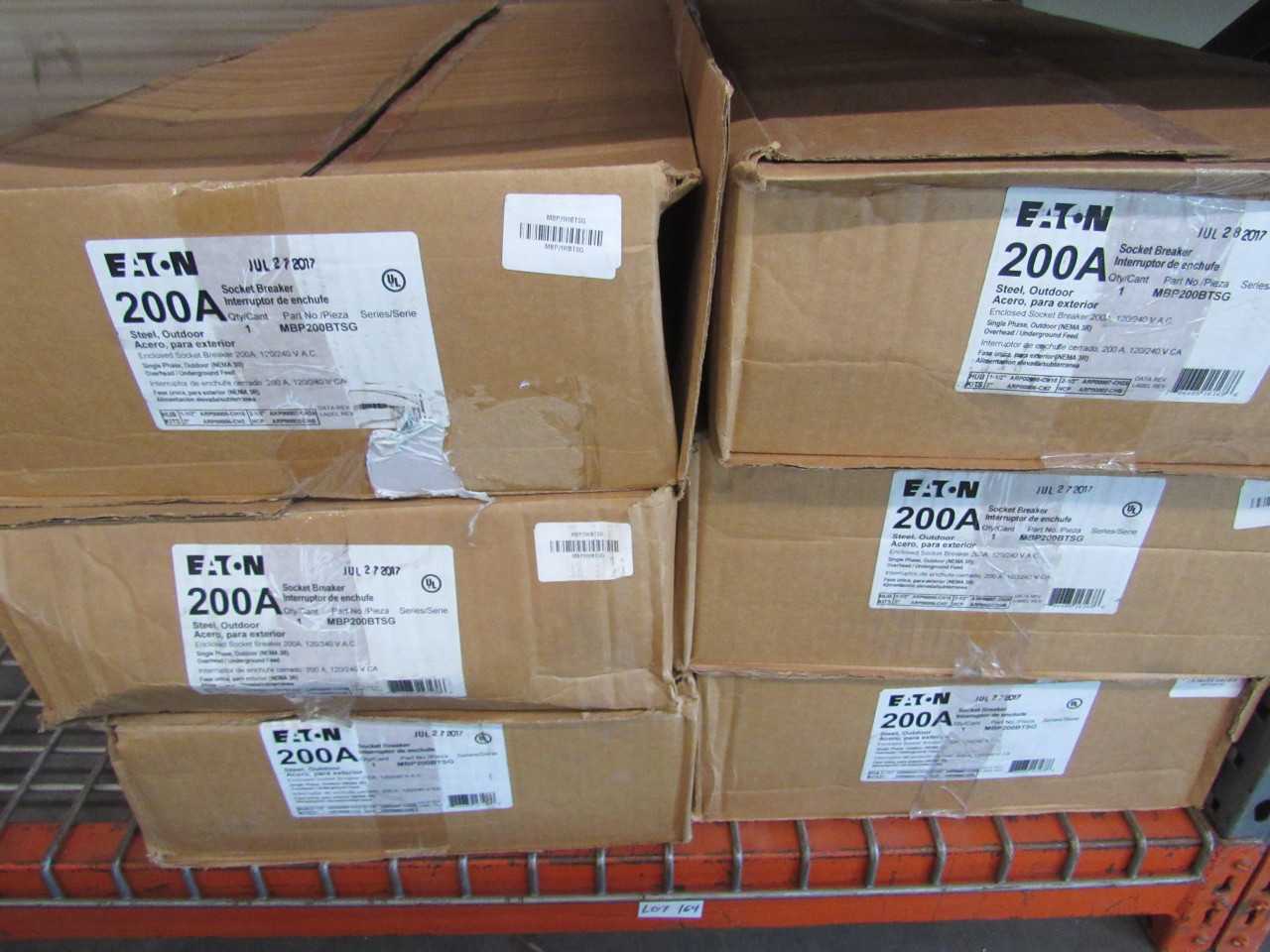 Lot of Quantity 6x MBP200BTSG Electrical Panel/Loadcenter/Switchboards - ELECTRICAL COMPONENTS