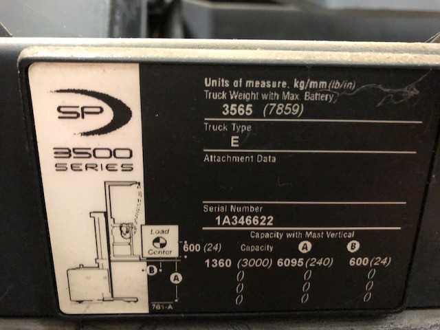 2009 Crown SP3500 order picker, LaVergne (Nashville), TN - ORDER PICKER