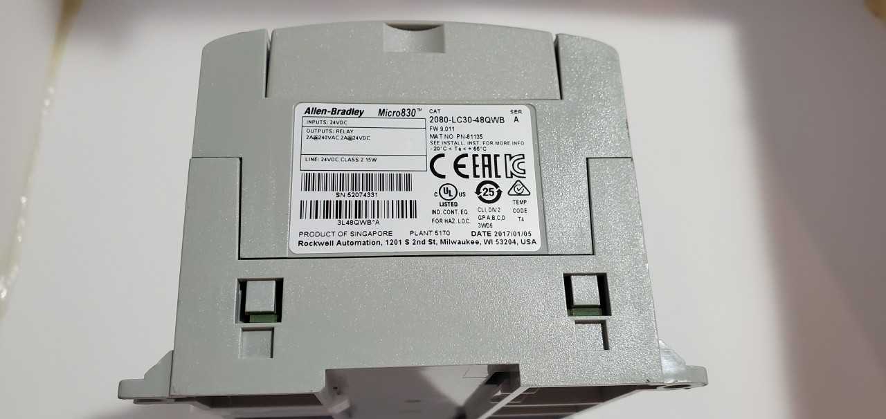 Allen Bradley Micro 830 2080-LC30-48QWB PLC - AUTOMATION & CONTROLS