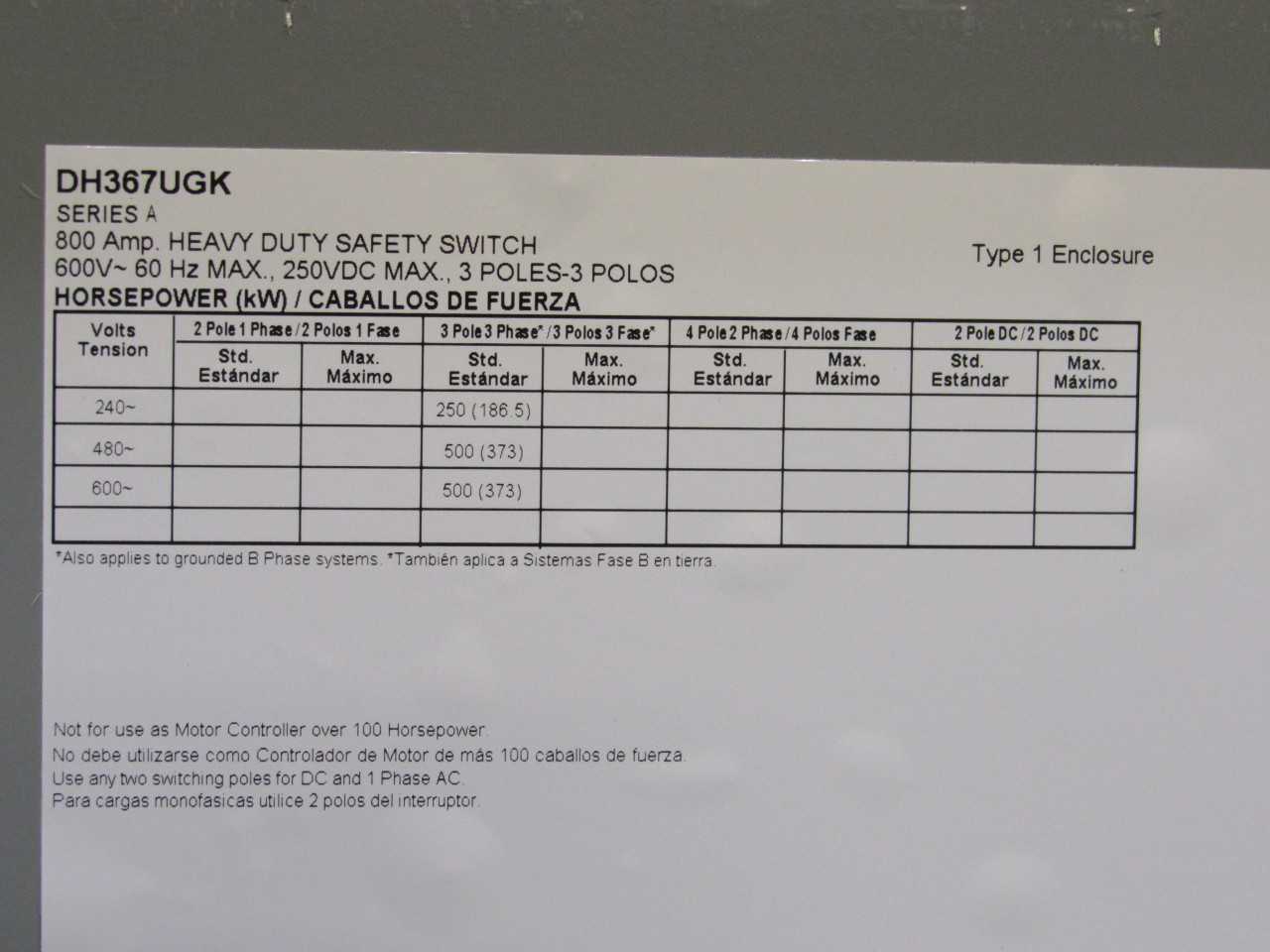 Eaton Heavy Duty Safety Switch - SAFETY EQUIPMENT