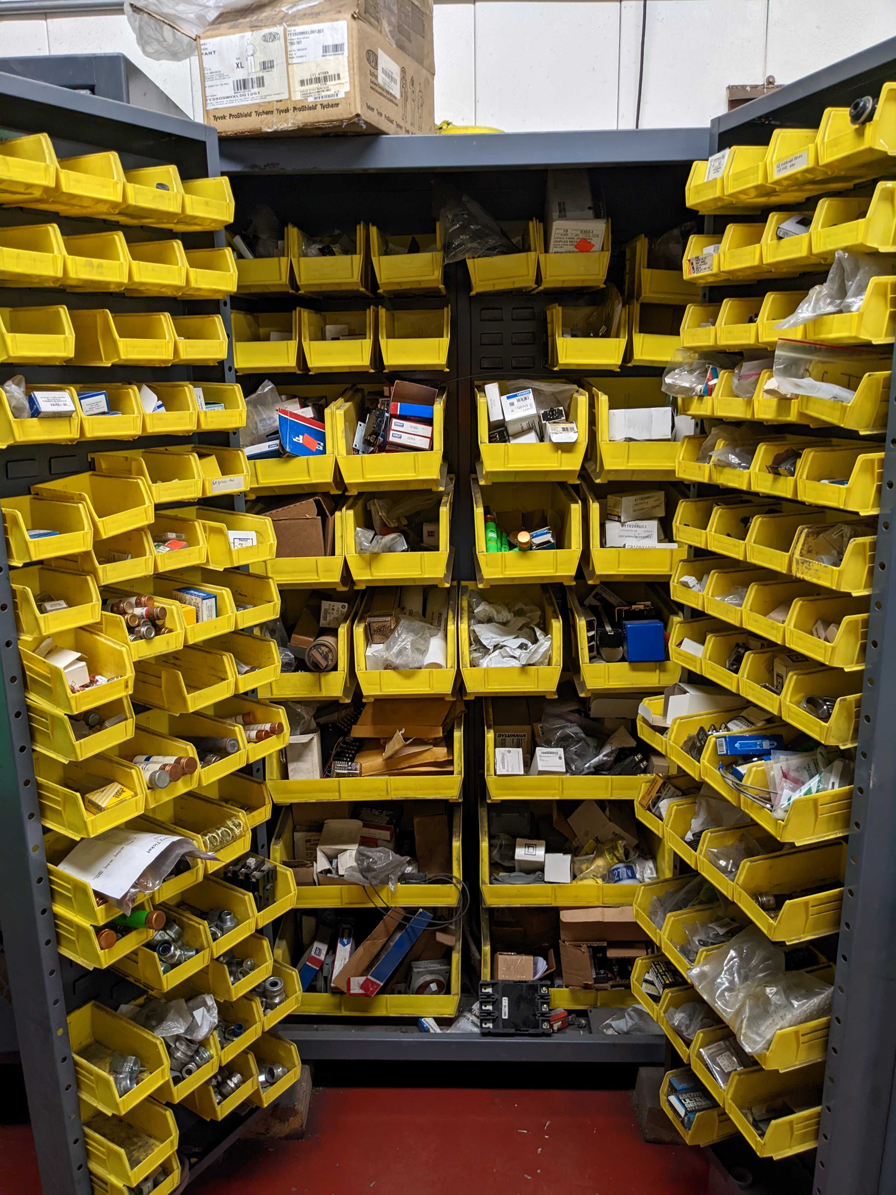 CABINET AND CONTENTS - INDUSTRIAL PARTS