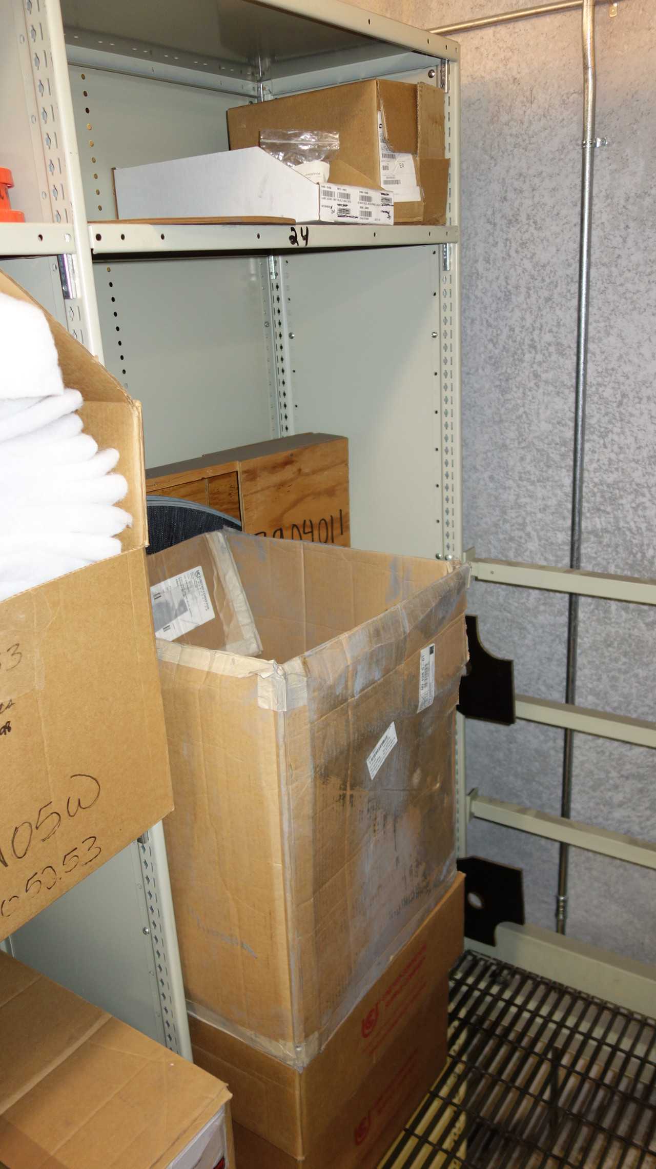 CONTENTS OF 3 SHELF COLUMNS, ASSORTED MRO - SHELVING