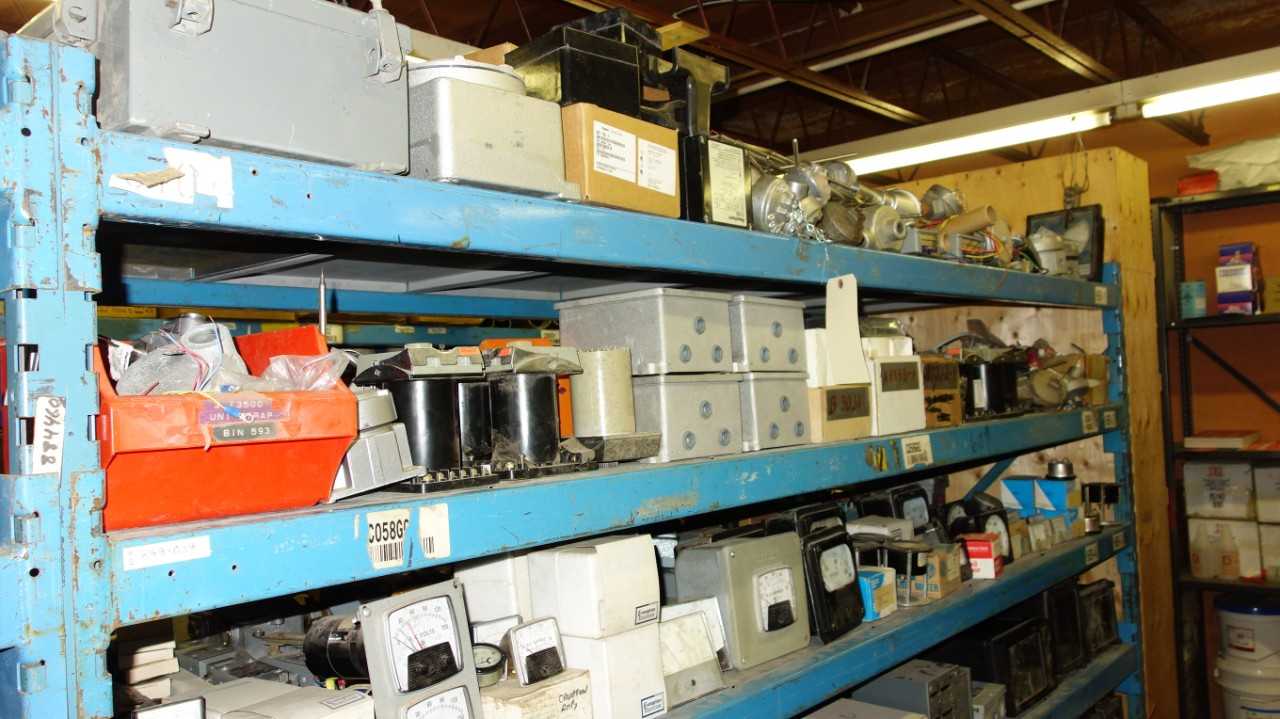 CONTENTS OF 3 SHELVES, ASSORTED ELECTRICAL MRO - ELECTRICAL COMPONENTS