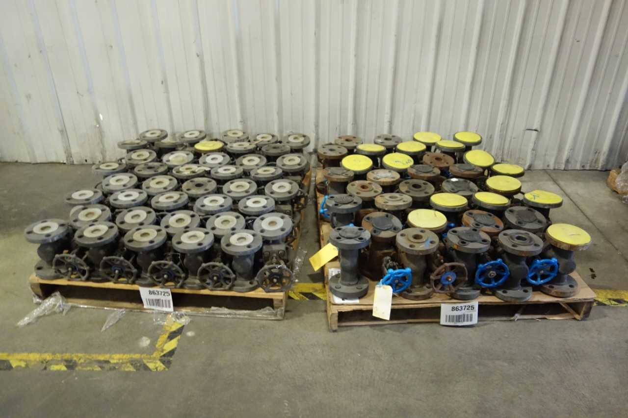 2 PALLETS OF 1-1/2 IN GATE VALVES - VALVES