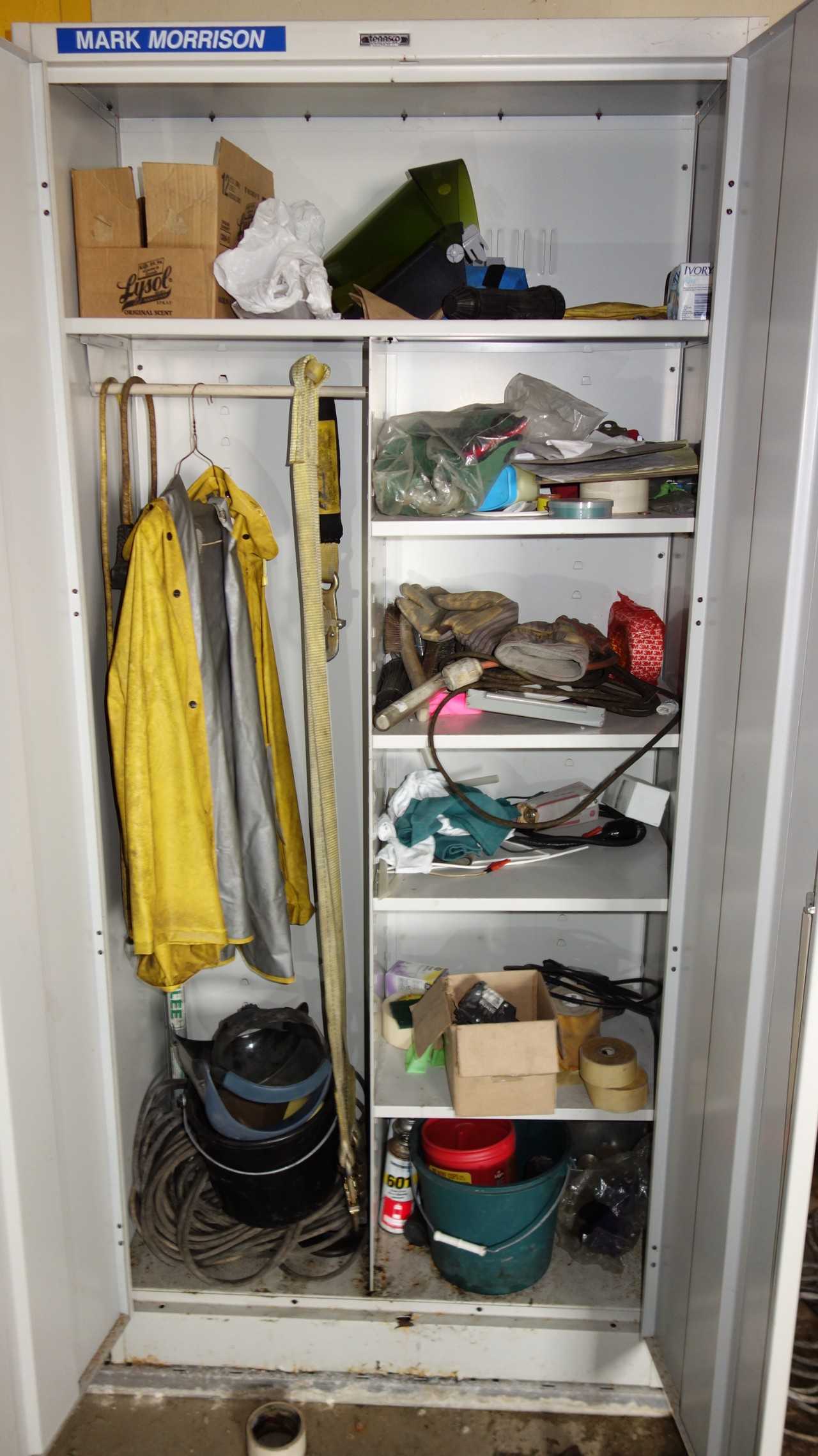 TENNSCO CABINET WITH CONTENTS, SAFETY SUPPLIES - TOOL STORAGE