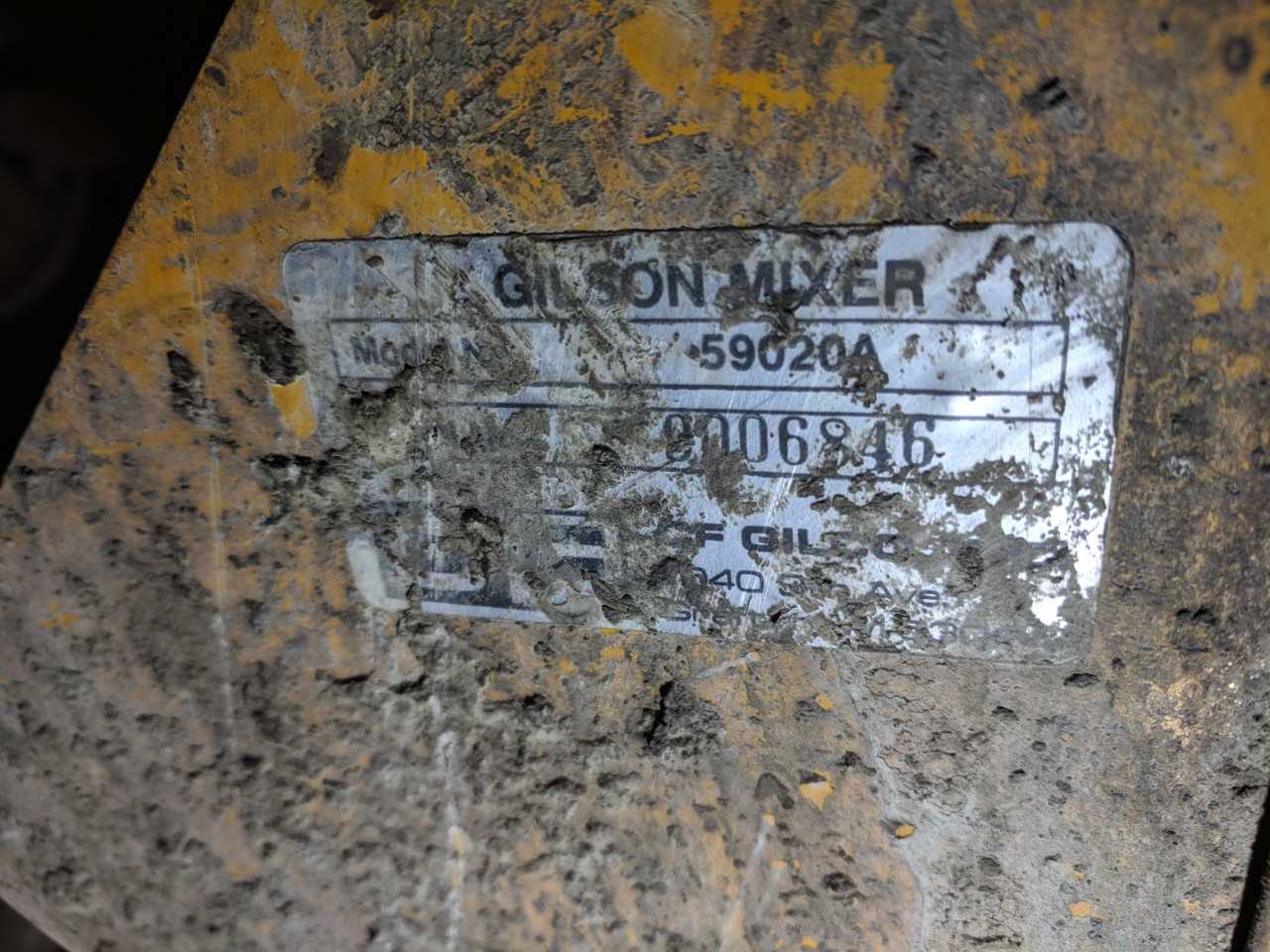 GILSON 59020A CEMENT MIXER 115V - ELECTRIC MOTORS
