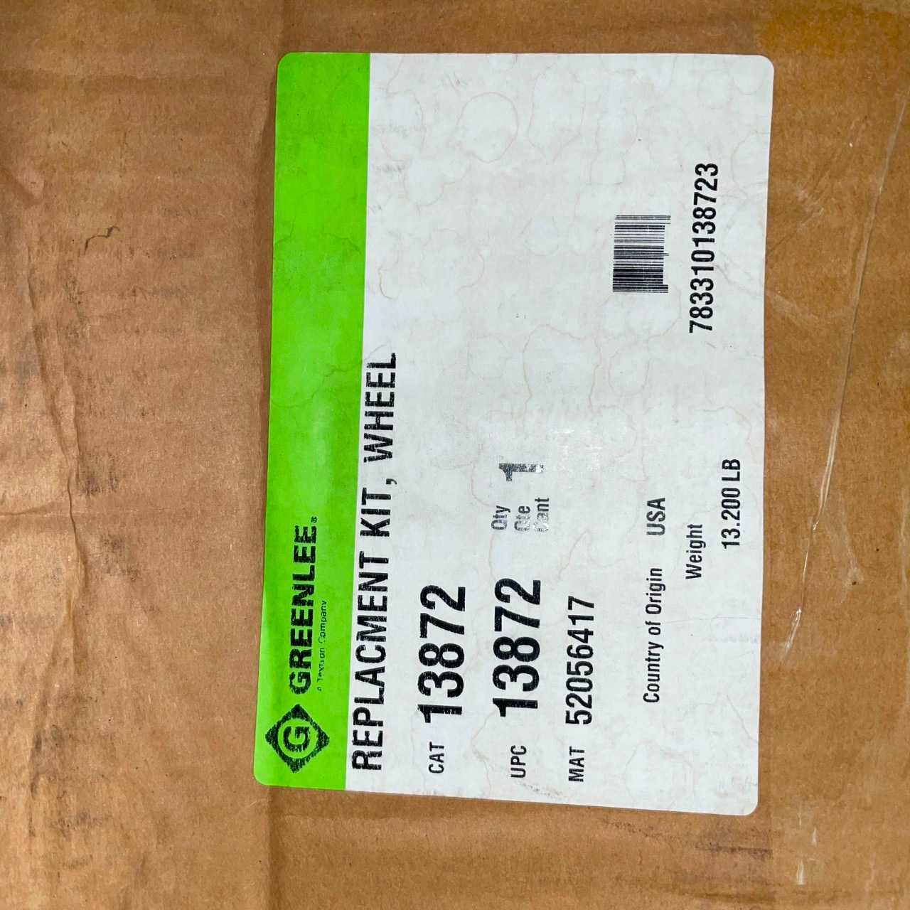 New - Lot of 5 - Greenlee 52054617 Replacement Wheel for Pipe Bender Cart - ELECTRIC POWER TOOLS