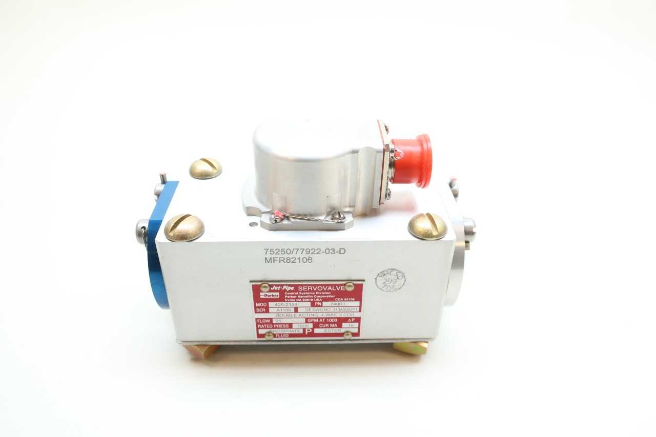 PARKER 425-2159 JET-PIPE PHOSPHATE 1600PSI HYDRAULIC SERVO VALVE - VALVES PARKER 425-2159 JET-PIPE PHOSPHATE 1600PSI HYDRAULIC SERVO VALVE - VALVES