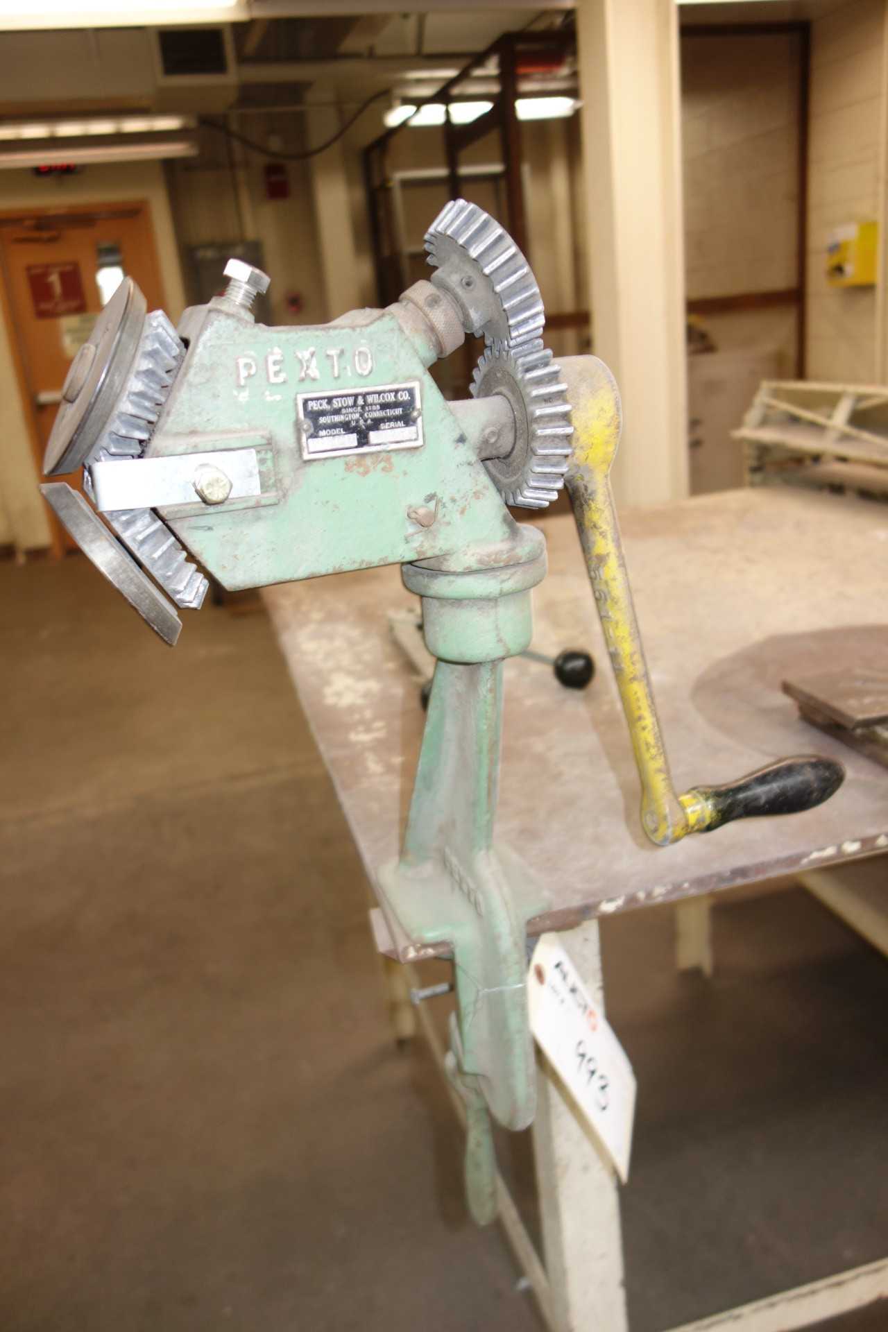 Steel Work Table 4' x 4' x 3' with Tennsmith and Pexto 561F Edger - PLANT & FACILITY