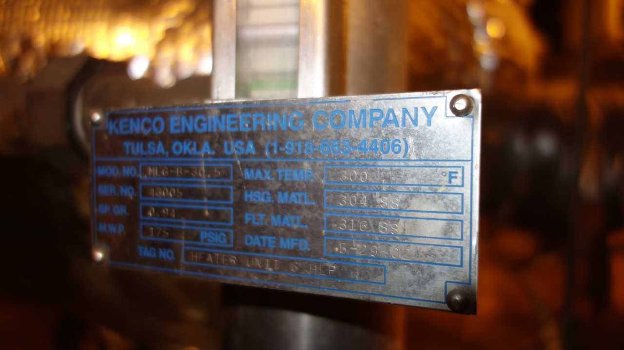LOT OF 3 KENCO MLG-B-30.5 STAINLESS HEATER UNIT EXCHANGER
