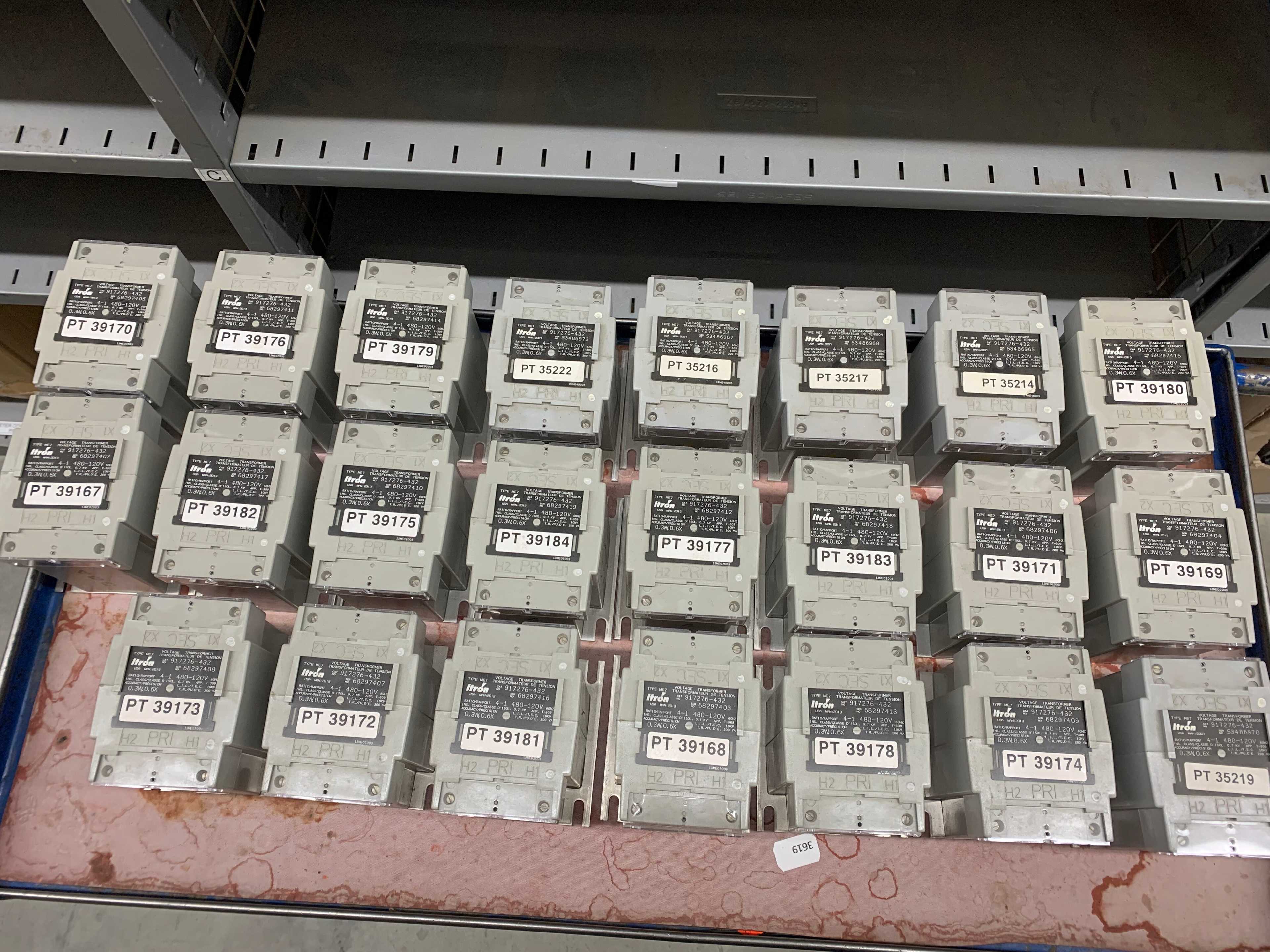 BULK LOT OF SCHLUMBERGER & ITRON VOLTAGE TRANSFORMERS - QTY 46 PIECES - CONTROL TRANSFORMERS