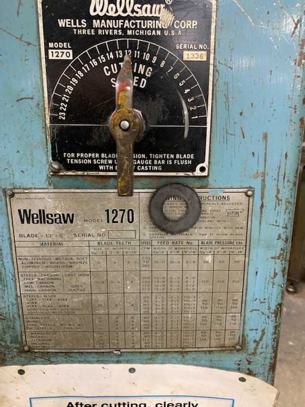 Wellsaw Model 1270 Horizontal Bandsaw - METAL SAWS