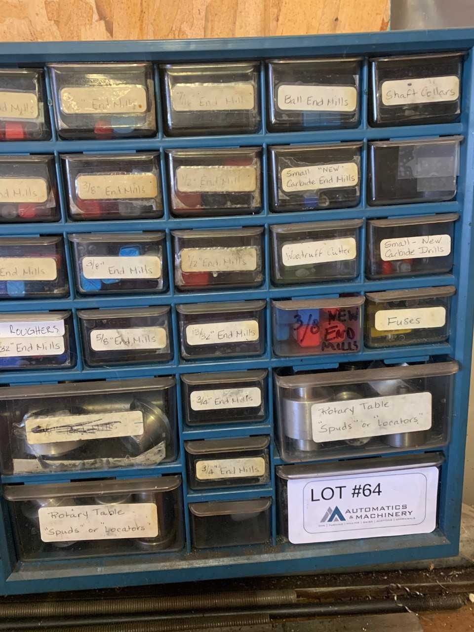 Organizer with varous end mills - ELECTRIC POWER TOOLS