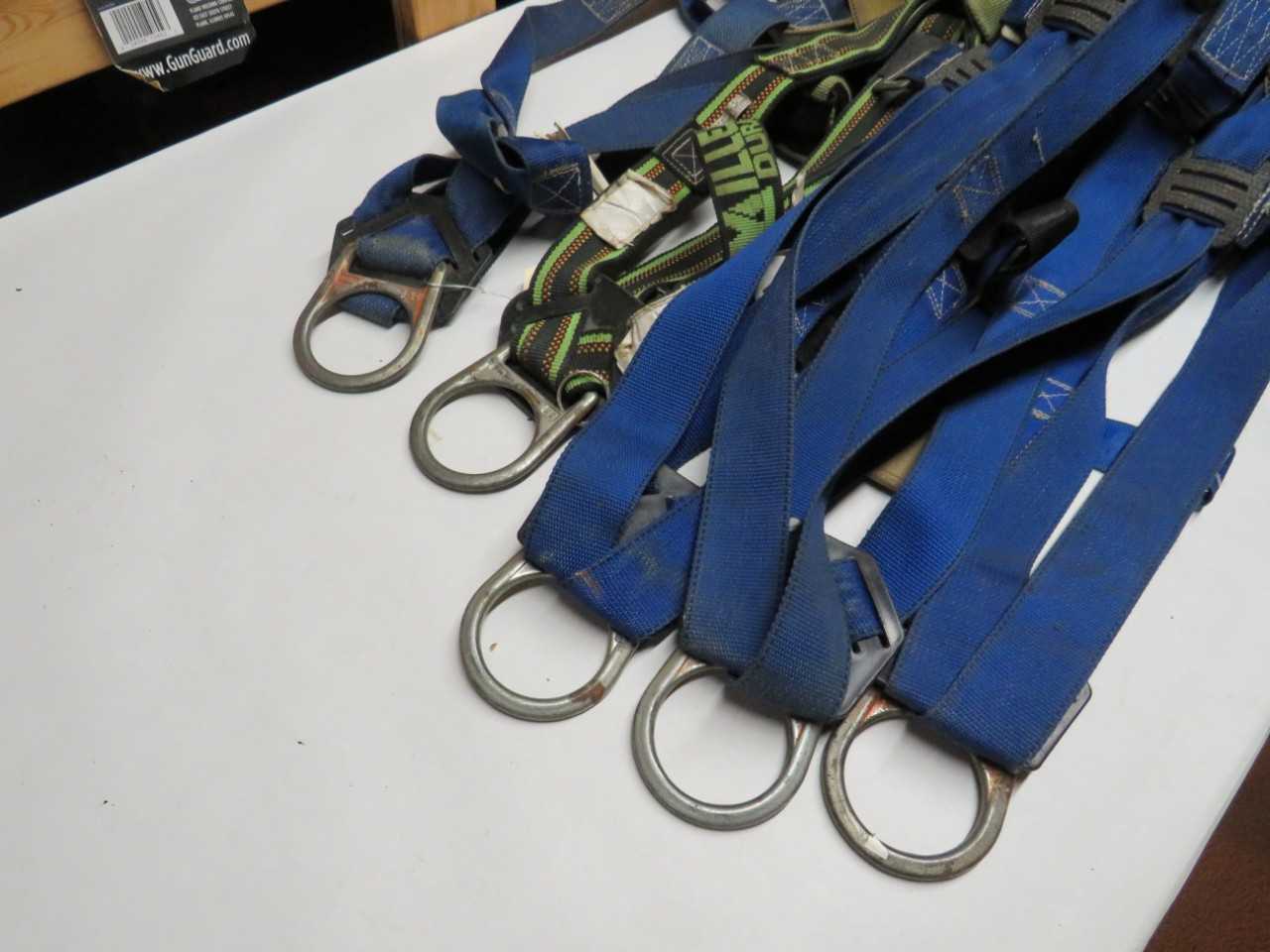 LOT OF 5 ASSORTED NORTH & MILLER DURAFLEX, FP759-1DGP, SAFETY HARNESSES - SAFETY EQUIPMENT