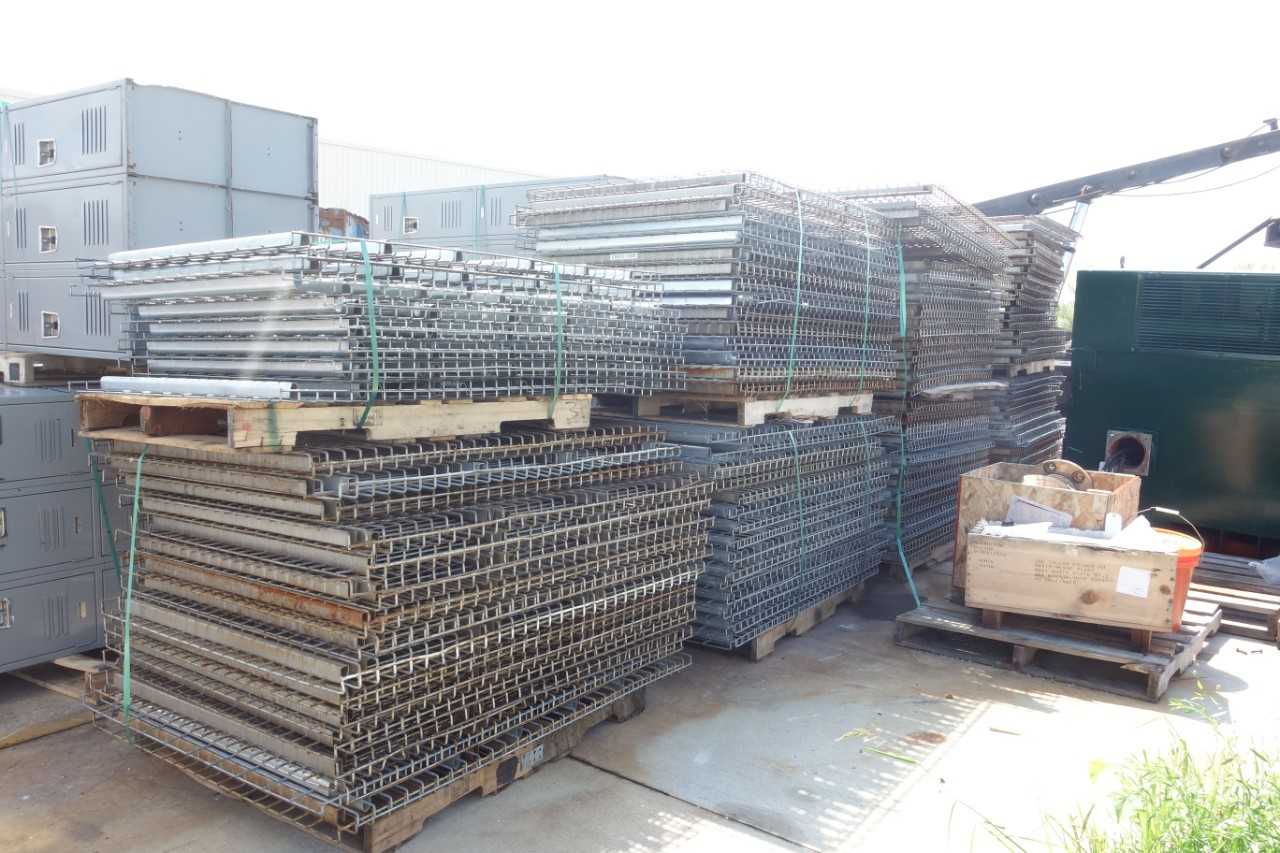 8 PALLETS OF WIRE RACKING MESH, 43"D x 59"W - ELECTRICAL COMPONENTS